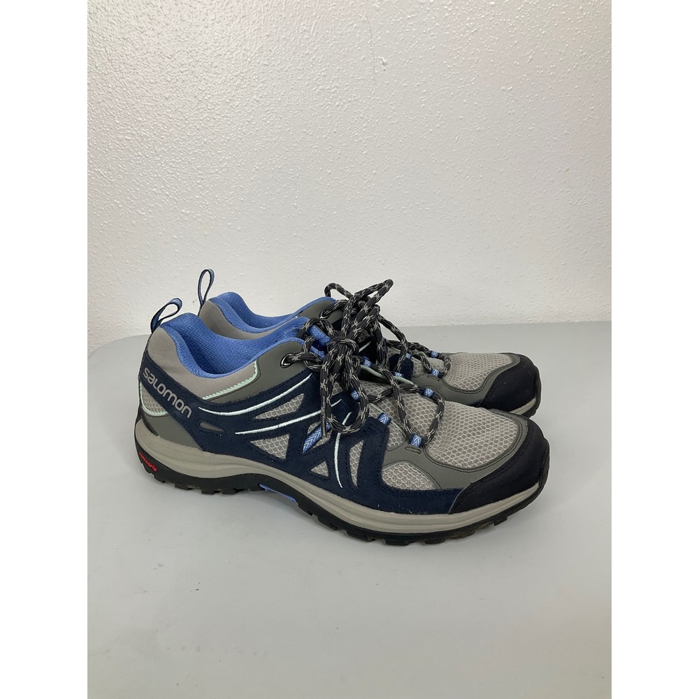 Salomon Ellipse 2 Aero Women Hiking Shoes Blue‎ Grey 379206 Size 10